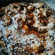 Курица с кунжутом и медом