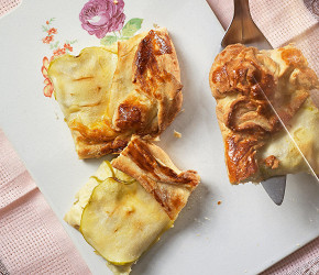 Фотография рецепта Пирог с творогом и яблоками