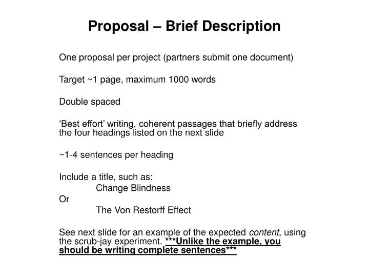 how to write a short research proposal