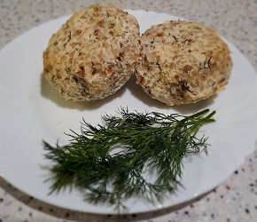 Фотография рецепта Куриные котлеты в духовке с гречкой