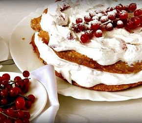 Фотография рецепта Меренговый торт с малиной