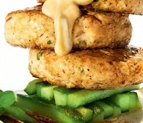 Фотография рецепта Куриные бургеры с огурцами
