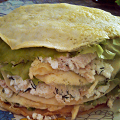 Фотография рецепта Белковый торт с курицей и творогом автор Any Razuvaeva