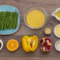 Фотография рецепта Кускус с фасолью, гранатом и сладким перцем автор ШЕФМАРКЕТ