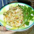 Фотография рецепта Ризотто с курицей, кабачками и болгарским перцем автор Никита Чаричанский