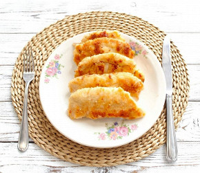 Фотография рецепта Шницель из куриного филе на сковороде