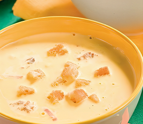 Фотография рецепта Сырный крем-суп с морепродуктами
