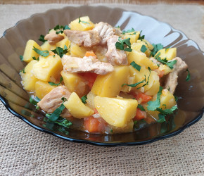 Фотография рецепта Жаркое из свинины с картофелем