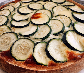 Фотография рецепта Киш с курицей, цуккини и стручковой фасолью