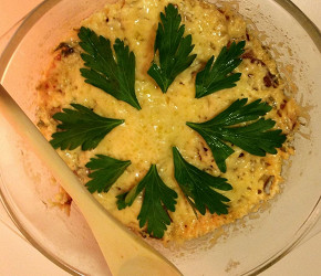 Фотография рецепта Картофель со сметанным соусом и сыром