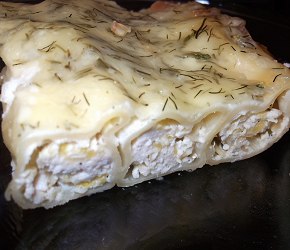 Фотография рецепта Каннеллони с курицей и кабачком
