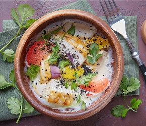 Фотография рецепта Куриное филе гриль с киноа и мякотью апельсинов
