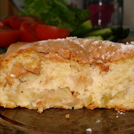 Ореховый пирог с бананом и грушей