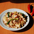 Фотография рецепта Острая курица с кешью и шампиньонами автор Olga Erbis