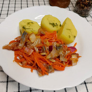 Закуска из сельди с корейской морковью