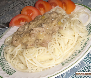 Фотография рецепта Печень куриная в сливочном соусе