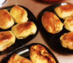 Фотография рецепта Пирог с курицей, овощами и сыром на готовом дрожжевом тесте