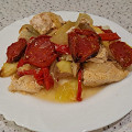 Фотография рецепта Куриное филе запеченное в духовке с овощами автор Изабелла Грачева