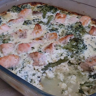 Запеченный лосось с брокколи