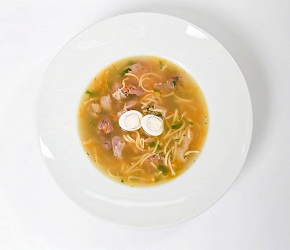 Фотография рецепта Куриная лапша с потрохами