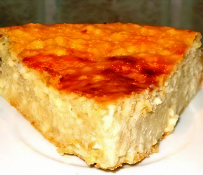 Фотография рецепта Творожная запеканка с яблоками и корицей на кефире