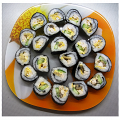 Фотография рецепта Теплые роллы с курицей, сыром и грибами автор Оля Давыдова