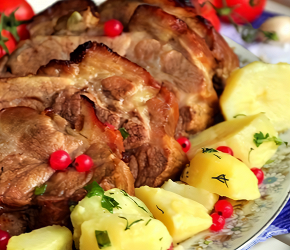 Фотография рецепта Телятина с картофелем и грибами
