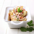 Фотография рецепта Картофельный салат с яблоками и беконом автор Ольга Худина