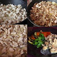 Курица с шампиньонами в сливочном соусе