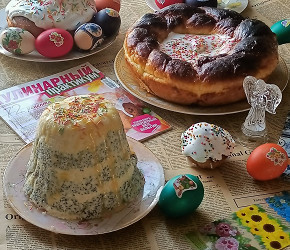 Фотография рецепта Персиковая пасха с маком