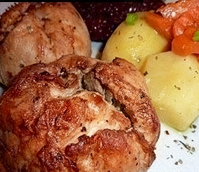 Фотография рецепта Курица с грибами или куриные бомбочки