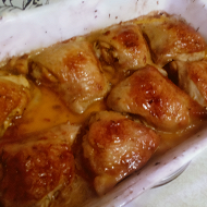 Запечённые куриные бёдрышки