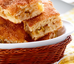 Фотография рецепта Яблочный кугель с мацой