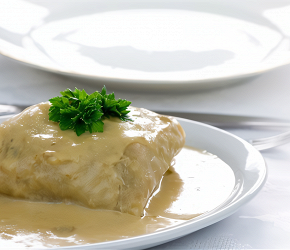 Фотография рецепта Голубцы с вареным мясом, рисом и овощами