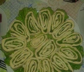 Фотография рецепта Рулет из лаваша с сыром