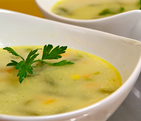 Фотография рецепта Суп молочный с репой, капустой и картофелем