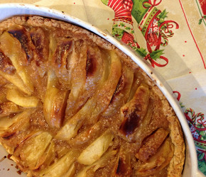 Фотография рецепта Пирог с оливковым маслом, яблоками и грушами