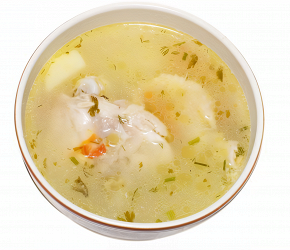 Фотография рецепта Суп с кусочками курицы