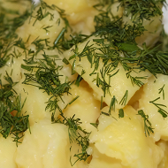 Картофельный салат с укропом