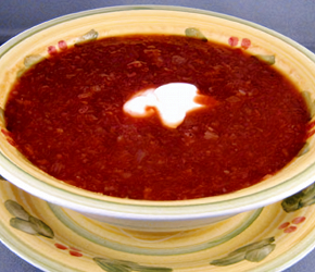Фотография рецепта Красный борщ с курицей