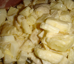 Фотография рецепта Мясной салат с яблоками и апельсинами по-руэнски