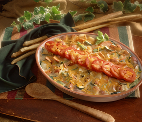 Фотография рецепта Запеканка с мясом, овощами и рисом