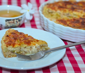 Фотография рецепта Киш с курицей и цукини