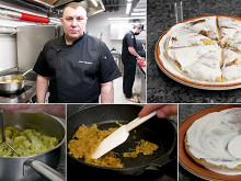 Кабардинский пирог дэлен с картошкой и сметаной 