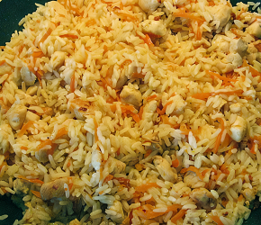 Фотография рецепта Золотистый плов с курицей