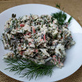 Фотография рецепта Салат из морской капусты с крабовым мясом автор ЮЛИЯ ТИМОФЕЕВА