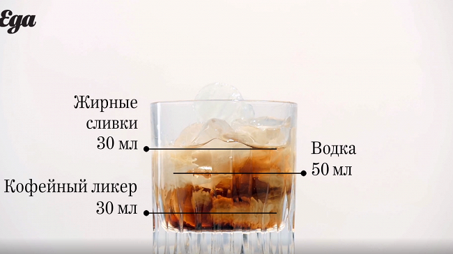 Фото шага рецепта Коктейль «Белый русский» 69299 шаг 4