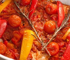 Фотография рецепта Курица, запеченная с овощами