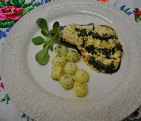 Фотография рецепта Баклажаны с помидорами и сыром