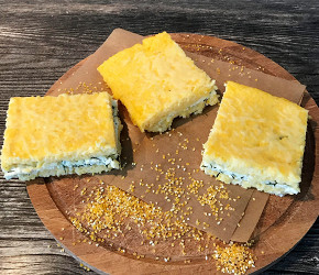Фотография рецепта Полента с пармезаном и творогом